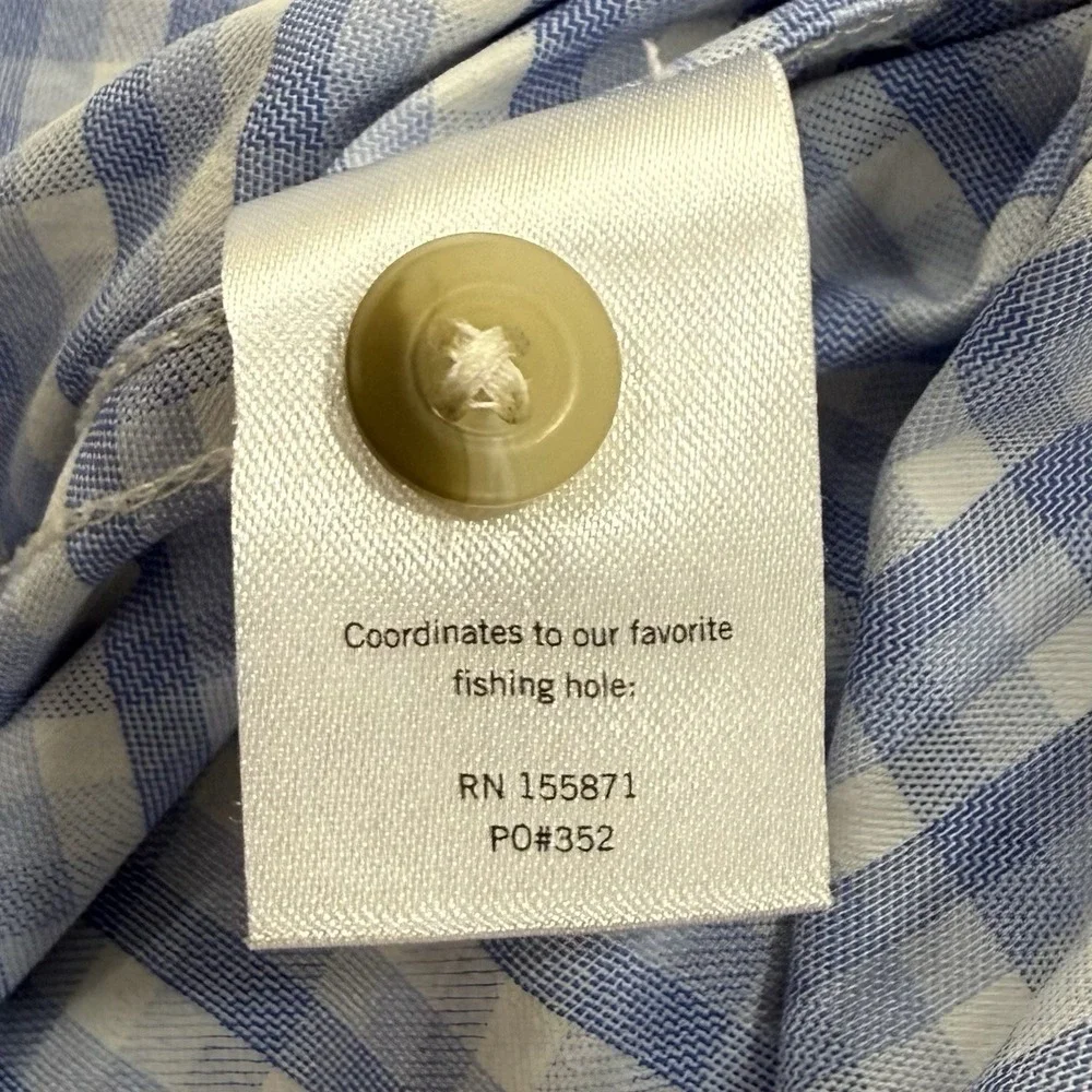 Poncho The Ono Shirt Men's 3XL Blue White Plaid Regular Fit Fishing Outdoors